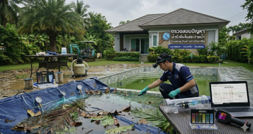 น้ำรั่วซึมในสระว่ายน้ำ (Leaking Pool)